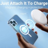 MagSafe Magnetic Transparent Phone Case for iPhone 1112 13 Pro Max 12 13 mini Shockproof Lens Protective Back Cover