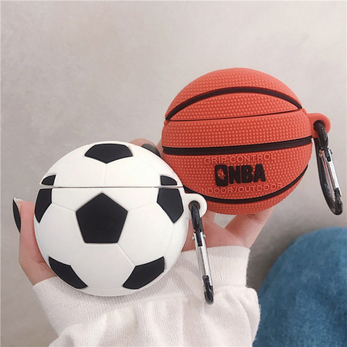 2022 New Cartoon Cute Football basketball Bluetooth Headset Protection Box for Airpods1 2 charging box