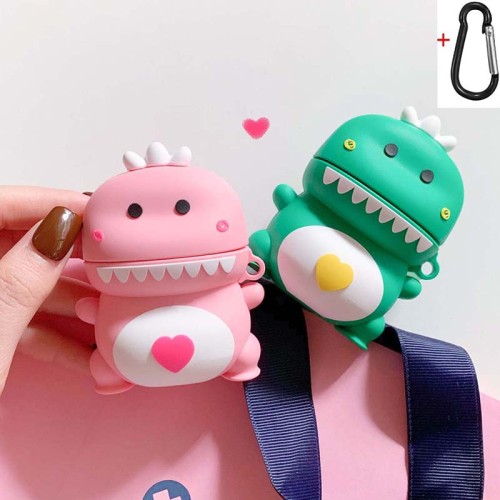 Dinosaur Cartoon Case for Airpods 1 2 3 Wireless earphone charge for Airpod pro Soft Silicone air pod Cover Skin