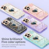 Luxury Glitter Phone Case For iPhone 13 Pro Max 13 12 12Pro 11 ProMax  XSMAX XR 78/Plus Love Heart CD Pattern Camera Protection Acrylic TPU Cover