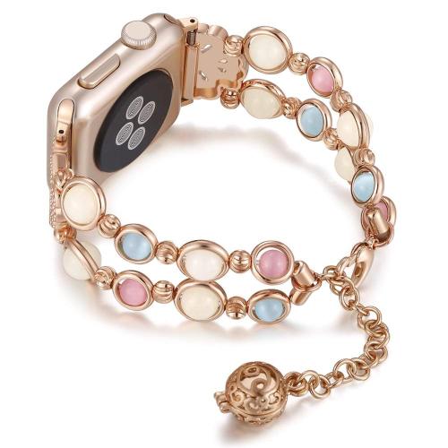 Strap For Apple watch band 45mm 44 mm 40mm iWatch 38mm 42mm 41mm Women Night Luminous Pearl watchband bracelet for series 6 5 4 3 44mm bands