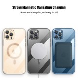 Luxury Plating Silicone Magnet Case For iPhone 14 13 12 11 Pro Max 12 13Mini Wireless Charger Magsafing Electroplate Soft Covers