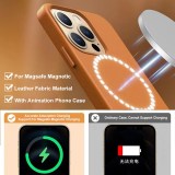 Leather Case For iPhone 12 12Pro 12Promax 12Mini For Magsafe With Animation Magnetic Adsorption Back Cover for Wireless Charging