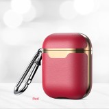 Applicable Airpods Wireless Earphone Protective Cover Electroplated Bluetooth Earphone Cover PU leather + TPU inner shell Silicone