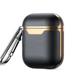 Applicable Airpods Wireless Earphone Protective Cover Electroplated Bluetooth Earphone Cover PU leather + TPU inner shell Silicone