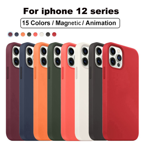 Magnetic Adsorption Animation Popup for Magsafe Official Silicone Case for iPhone 12 Pro Max 12Pro 12Mini 12 Wireless Charging