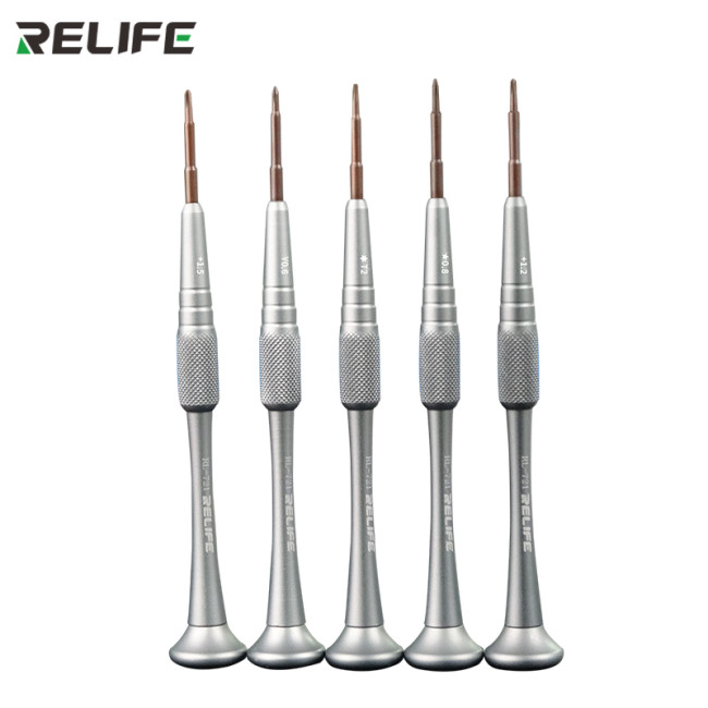 RELIFE RL-721 Screwdriver Set Precision Torx Cross Screwdrivers Tips in Handle for iPhone Huawei Phone Open Hand Tools