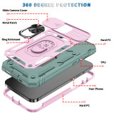 Armor Shockproof Phone Case For iPhone 14 13 12 11 Pro Max X XR XS Max 7 8 Plus Magnetic Ring Stand Holder Back Cover