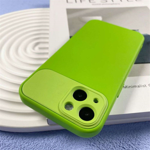 2 in 1 Fashion Contrast Color Lens Phone Case For iPhone 11 12 13 14 Pro Max 13Pro Liquid Silicone Soft Protection 13 Back Cover