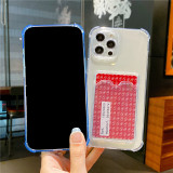 Shockproof Clear Wallet Card Pocket Holder Case for IPhone 13 14 Pro Max 12 Mini 11 XS XR X 8 7 Plus SE 2022 IPone 13Pro Cover
