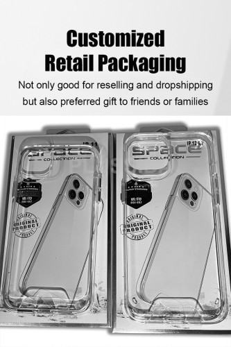 Space Acrylic Crystal Clear Case for IPhone 13 12 11 14 Pro Max Mini XS XR X 8 7 6 6S Plus SE 2020 13Pro 12Pro IPones TPU Cover