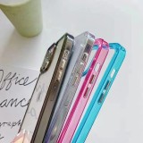Luxury Silicone Armor Transparent Hard Phone Case For iPhone 14 13 12 Pro Max 11 X XR XS 7 8 Plus SE 2022 Shockproof Clear Cover