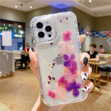 Transparent Flower 3 In 1 Phone Case For iPhone 13 12 11 14 Pro Max XR XS Max X 7 8 Plus 14 Plus 14 Shockproof Bumper Back Cover