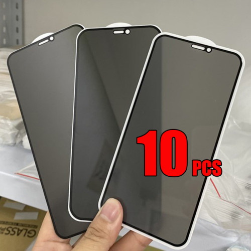 10pcs Privacy Tempered Glass Private Screen Protector Anti Glare Film For iPhone 14 Pro Max 13 Mini 12 11 XS XR X 8 7 6 Plus SE