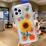 Transparent Flower 3 In 1 Phone Case For iPhone 13 12 11 14 Pro Max XR XS Max X 7 8 Plus 14 Plus 14 Shockproof Bumper Back Cover