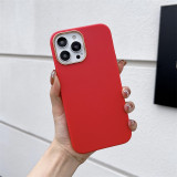 Solid Color Leather Texture Phone Case for iPhone 14 13 12 11 Pro Max X XR XS 7 8 Plus SE 2 Luxury Plating Matte Cover Coque