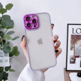 Plating Lens Protection Bumper Phone Case for iPhone 14 13 12 11 Pro Max Xr Xsmax X 7 8 Plus Transparent Soft Tpu Bling Back Cover