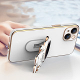 3D Astronaut Folding Stand Holder Phone Case For iPhone 14 13Pro Max 12 11 Pro XS Max XR 14Pro max Lens Protection Plating Cover