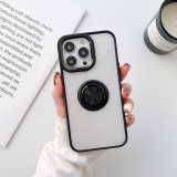 Acrylic Plating Lens frame Phone Case For iPhone 11 12 13 14 Pro XS X XR 6 7 8 Plus SE 20 Mini Stand Ring Silicone Shockproof Cases