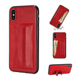 PU leather Card slots stand phone case For iphone 14 13Pro 12mini 11 XSmax XR 7 8 plus Card bag Wallet Spring Bracket Leather cover