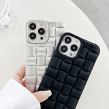 Candy Color Cubes Woven Pattern Phone Case For iPhone 14 13 12 11 Pro Xs Max Xr X 7 8 Puls SE 2 Soft Silicone Cover Coque