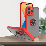 Matte Hard PC Magnet Holder Ring Shockproof Coque For Apple iPhone 14 Pro Case Soft Edge Protect Cover aifone 14Pro Max 14 Plus