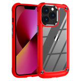 3 in 1 Armor Shockproof Clear Phone Case For iPhone 14 13 Pro Max 12 11 XS Max XR X 14Pro Transparent Hard PC Bumper Back Cover
