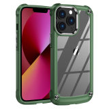 3 in 1 Armor Shockproof Clear Phone Case For iPhone 14 13 Pro Max 12 11 XS Max XR X 14Pro Transparent Hard PC Bumper Back Cover