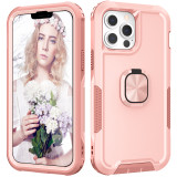 Dual Layer Armor Shockproof Phone Case For iPhone 14 13 12 11 Pro Max XR XS Max X 14Pro 13Pro Ring Holder Anti-Shock Back Cover