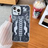 for iPhone 13 12 Pro Max  Case Ultra-thin Fashion Circuit Diagram Bumper Full Protect Camera Shockproof TPU +PC Back Cover Funda