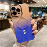 Glitter Gradient Matte For Magsafe Magnetic Wireless Charge Case For iPhone 14 Plus 13 12 11 Pro Max Camera Lens Protector Cover