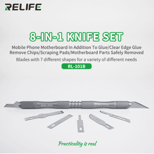 RELIFE RL-101B CPU Knife Set Remove Glue Knife Motherboard  IC Repair Blade CPU Knife A8 A9 A10 A11 A12  Disassemble Chip Tool