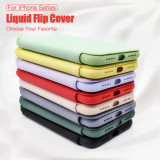 Leather Original Liquid Silicone Flip Wallet Card Case For iPhone 14 11 12 13 Pro Max Mini XS X XR 8 7 Plus SE Soft Cover