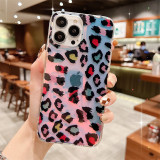 Colorful Leopard Print Clear Soft iPhone Case For Phone 14 13 12 11 Pro X XR XS Max 7 8 Plus Protective Black Cover