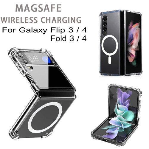Z Flip 4 3 Shockproof Magnetic Magsafe Wireless Charging Cover for Samsung Galaxy Z Flip 4 3 Flip3 Z Fold 3 4