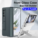 Z Fold 4 3 Case Magnet Anti Drop Magnetic Hinge For Samsung Z Fold 4 5G Cover Kickstand Hard Plastic Case With Front Glass