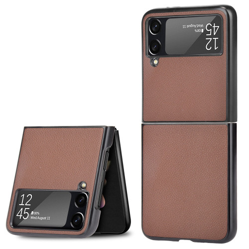 Z Fold Flip 3 4 Wallet Case For Samsung Galaxy Z Flip 3 4 PU Leather Phone Cover Black Brown Green Purple Red Coque