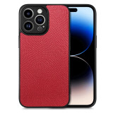 PC+TPU+PU Lychee Pattern Leather Cover For iPhone 14 Pro Max Plus Case Camera Protection Shockproof Phone Cases