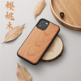 Wooden Cases for iPhone 13 12 11 Pro Max XS X XR SE 7 8 Plus Case 100% Wood Bamboo Walnut Shockproof Cover Funda