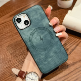 Luxury Leather For Magsafe Magnetic Wireless Charge Case For iPhone 14 13 11 12 Pro XS Max 7 8 Plus X XR SE3 Soft Silicone Cover