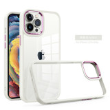 High Quality For iPhone 14 13 12 11 Pro Max Metal Lens Ring Shockproof Clear Acrylic Cover