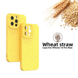 Eco Friendly Natural Wheat Straw Recycle Phone Case Sustainable Compostable Biodegradable TPU Phone Case For iphone 14 13 12