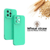 Eco Friendly Natural Wheat Straw Recycle Phone Case Sustainable Compostable Biodegradable TPU Phone Case For iphone 14 13 12