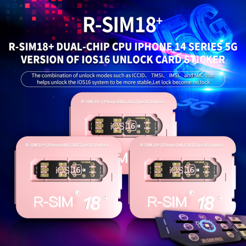For R-SIM18+ dual-chip CPU sim card sticker for iphone 14 series 5G version iOS16