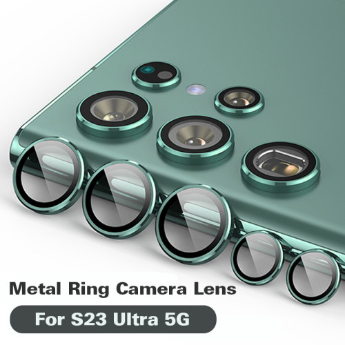 Camera Lens Glass For Samsung S23 Ultra 5G S23 Plus Metal Lens Ring Tempered Glass For Samsung Galaxy S23 S22 Ultra Camera Lens