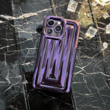 Luxury 6D Stereoscopic Fringe Electroplated Phone Case For iPhone 11 13 12 14 Pro Max Plus Solid Color Soft Shockproof Cover