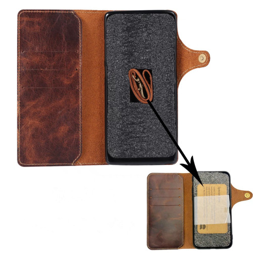 Cowhide Leather Case For Samsung Galaxy S23 S22 Ultra S21 S20 S10 Plus S9 Note 8 9 10 20 Vintage Card Bag Wallet Cover