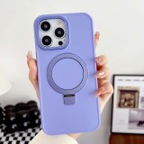 Solid Color Magnetic Back Cover For iPhone 14 13 12 11 XS Pro Max Plus X XR With Metal Lens Frame Ring Holder Phone Magsafe Case