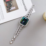 Diamond Strap Wristband for Apple Watch Band 7 41 45mm 6 5 4 3 Cover Bumper + Loop Shining Bracelet Women for iWatch 7 44 38MM