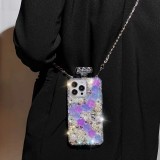Fur Perfume Bow Bottle Flower Long Chain Phone Case For iPhone 13 12 14 11 Pro Plus Samsung Galaxy S21 S22 S23 Ultra Note 20